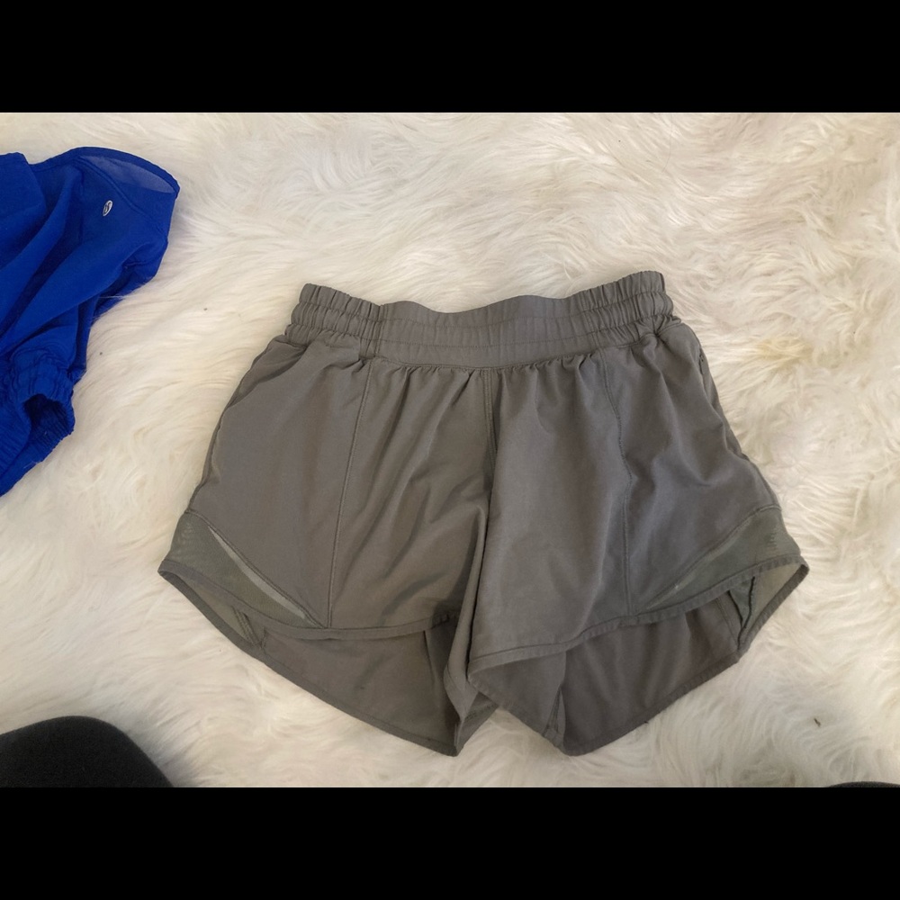 Grey sage lululemon hotty hot shorts